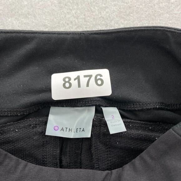 Athleta Highline Hybrid Summiter Pants Women's 2 Black Stretch Fabric Skinny Leg - Picture 5 of 13